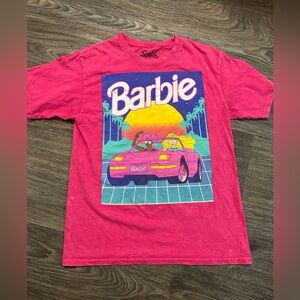 Barbie Pink Dream Car Acid wash women’s size M Graphic Tee